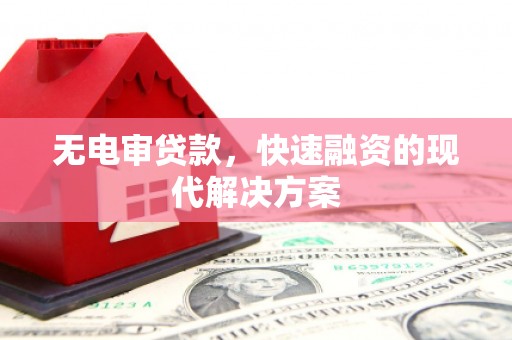 榕城无电审贷款，快速融资的现代解决方案