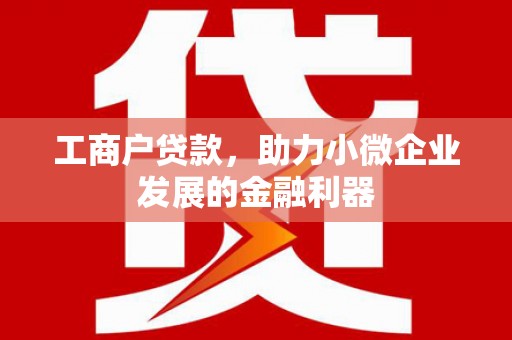 榕城工商户贷款，助力小微企业发展的金融利器
