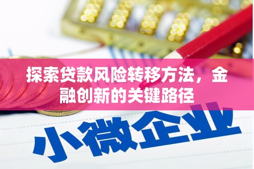 榕城探索贷款风险转移方法，金融创新的关键路径