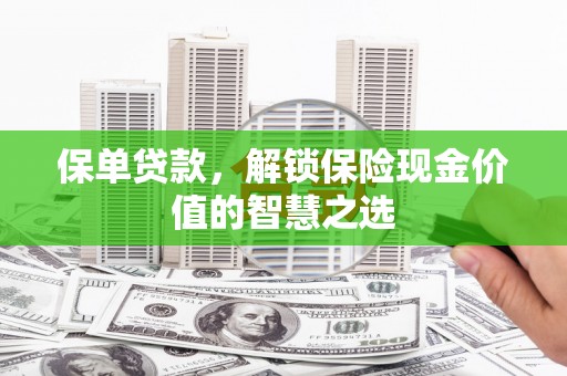 榕城保单贷款，解锁保险现金价值的智慧之选