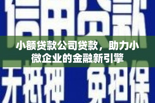 榕城小额贷款公司贷款，助力小微企业的金融新引擎