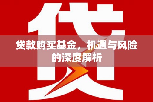 榕城贷款购买基金，机遇与风险的深度解析