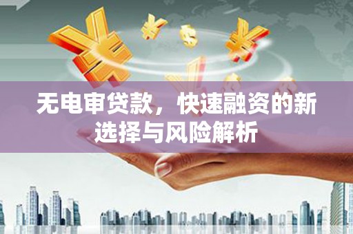 榕城无电审贷款，快速融资的新选择与风险解析