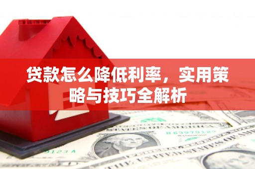 榕城贷款怎么降低利率，实用策略与技巧全解析