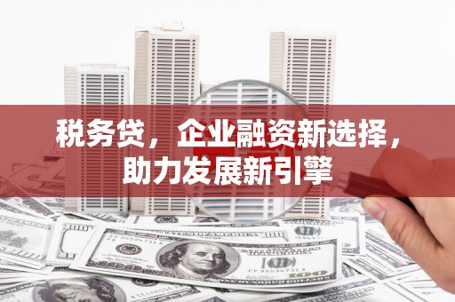榕城税务贷，企业融资新选择，助力发展新引擎