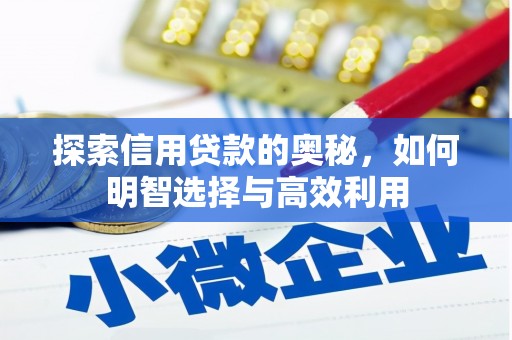 榕城探索信用贷款的奥秘，如何明智选择与高效利用