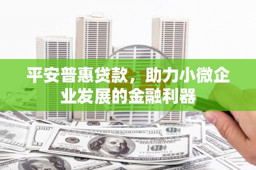 榕城平安普惠贷款，助力小微企业发展的金融利器